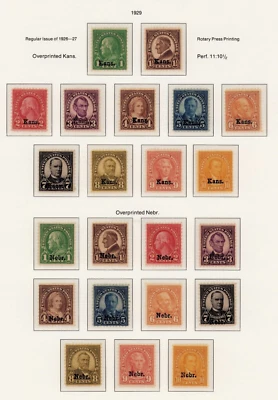 1929 US SC 658-668 & 669-679 Kansas & Nebraska Complete Sets - MH Mint F/VF - Image 1 of 3