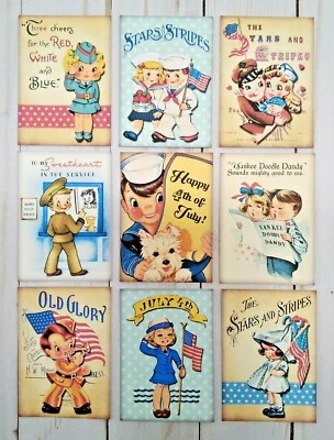 9 Estilo Retro Patriótico~Hecho a Mano~Tarjetas de Diario~Libros de Recortes~Artesanías~Diarios Basura Foto 1 de 3