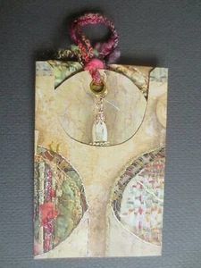 JAN MESSENT BOOKMARK Printed Card Tassel Attached with Fancy Silk Thread 2011 - Picture 1 of 4