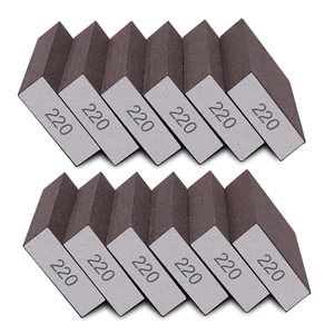 12Pcs Sanding Sponge 220 Grit Fine Sanding Blocks for Drywall Metal Wood Wash... - Picture 1 of 6