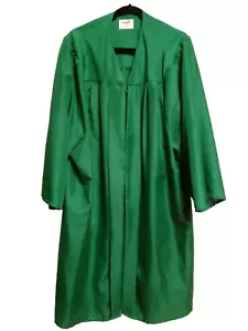 Jostens Green Graduation Gown Costume Choir Robe Polyester 5'4"-5'6" - Picture 1 of 2