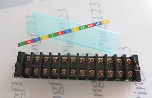 Morsettiera 2p 12 posizioni 20A 600V con etichetta a colori con coperchio serratura - Foto 1 di 7