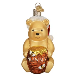 Old World Christmas Winnie The Pooh 3.75 Inch Blown Glass Ornament - Picture 1 of 4