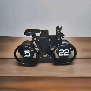 Midclock Bicycle Flip Clock Battery Operated Desk Mechanical Clock Retro Bike - Picture 1 of 7