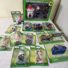 Fairy Garden Miniature Figurines Lot of 17 gnomes, Fairies, chairs and car E2