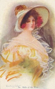 Postal firmada por Lillian Hunter de Bella del Oeste - Imagen 1 de 2