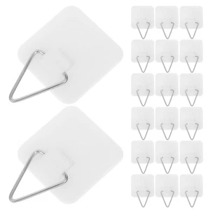  40 Pcs Small Plate Wall Hanger Invisible Adhesive Plates Holders for Display - Picture 1 of 12
