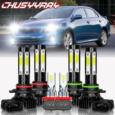 For Toyota Corolla 2009 2010 2011 2012 2013 LED Headlights High/Low + Fog Lights - Image 1 of 4