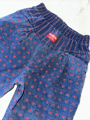 Pantalones de paracaídas OshKosh B’Gosh de colección globo hechos en EE. UU. rojo floral talla 6X Foto 1 de 4