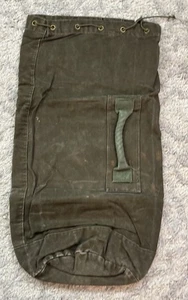 Vintage US Military Army Canvas Duffle Duffel Bag Distressed Patina Drawstring G - Picture 1 of 4