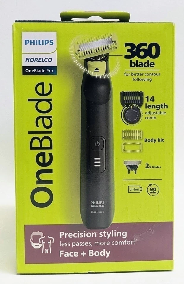 Barbeador Elétrico Philips Norelco OneBlade Pro 360 Face + Body - QP6542/70 - Imagem 1 de 1