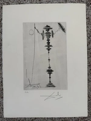 Impresión firmada por Dalí Ink Abstract Artist's Proof Deux Fatrasies Spinning Man Foto 1 de 4