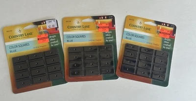 3 packages Country Lane Candle Supplies, Color Squares Blue - Image 1 of 2