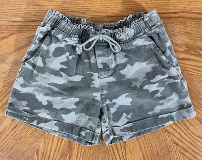 Pantalones Cortos Justice Camuflaje Desteñido Cintura Elástica con Cordón Puños Niñas Talla 12 Foto 1 de 4