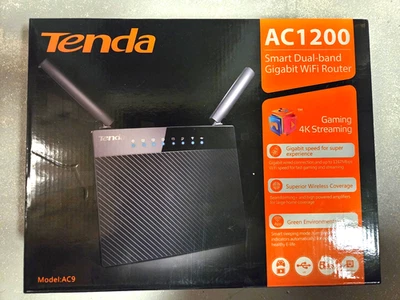 Tenda AC9 AC1200 Smart Gigabit Dual-Band WLAN-Router 1200 MBit/s, 2,4Ghz & 5Ghz - Bild 1 von 3