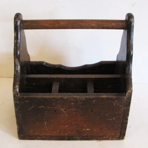 Piccola cassetta porta attrezzi rustica vintage in legno da falegname - Foto 1 di 7