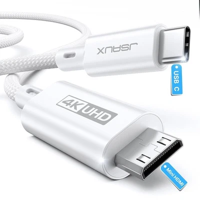 JSAUX USB C auf Mini HDMI Kabel 2M (NICHT HDMI), Laptop zu tragbarem Monitor