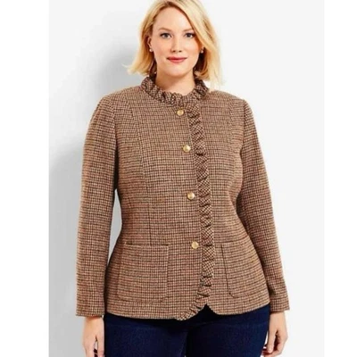 Chaqueta Shetland Talbots Otoño Cuadros Volantes Talla 16 Foto 1 de 4