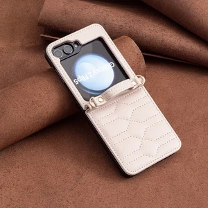 Umhängetasche Leder Handyhülle für Samsung Galaxy Z Flip7 6 5 4 3 Stoßfest Cover - Bild 1 von 18