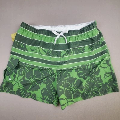 Pantalones Cortos de Natación Islander Para Hombre 2XL XXL Verde Hoja de Palma Cordón Poliéster Foto 1 de 4