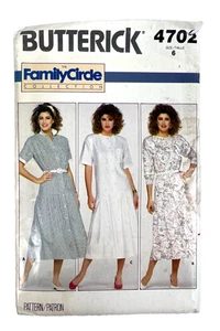 BUTTERICK Sewing Pattern 4702 Misses/Misses Petite Dress Midi Length 3 Styles - Picture 1 of 8