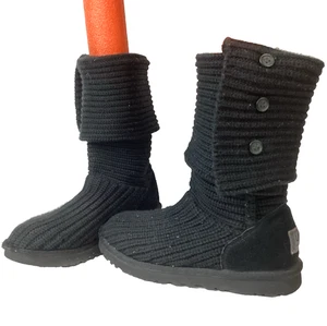 UGG Australia Cardy - Donna Taglia 8 - Stivali classici neri - Maglia Slouchy - Foto 1 di 10