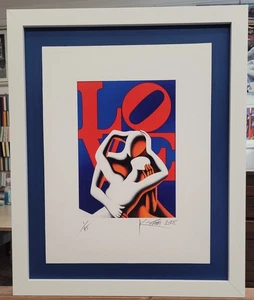 Mark Kostabi Serigrafia UV Love Letters - Imagen 1 de 2