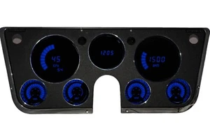 LS SWAP Chevy Truck 1967-1972 PANEL DE TABLERO DIGITAL GRÁFICO DE BARRAS medidores LED azules - Imagen 1 de 1