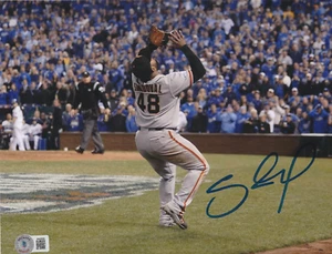 PABLO SANDOVAL SAN FRANCISCO GIANTS BECKETT AUTHENTICATED ACTION SIGNED 8x10 - Picture 1 of 1