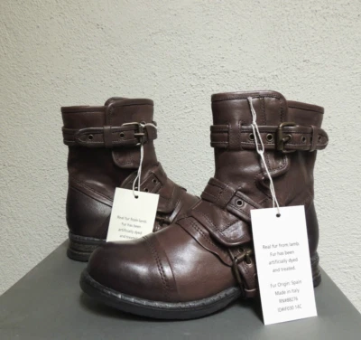 BOTAS UGG COLECCIÓN ITALIANA ELISABETA CUERO FRESNO/OVEJA, US 7/ EUR 38 ~NUEVAS Foto 1 de 4