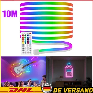 RGB Neon LED Stripe Streifen 24V Flex Schlauch Lichtband Dimmbar Bluetooth APP- - Bild 1 von 13