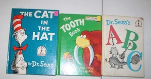 Dr. Seuss 3 Children's Hardcovers Cat in the Hat, Tooth Book, Dr. Seuss's ABC - Picture 1 of 1