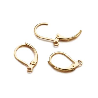 20 piezas tono dorado 304 acero inoxidable palanca aro aro fornituras 15 mm Foto 1 de 4