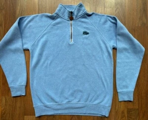 Mens Wears Woody Bold Coastal Style 1/4 Zip Pullover Sweatshirt Beach Cape Cod M - Picture 1 of 12