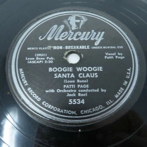 Vintage Patti Page - Boogie Woogie Santa Claus 1950 Vinyl LP Record Mercury 5534 - Picture 1 of 4