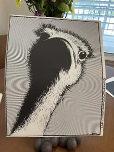 Jerry West Druck afroamerikanischer Künstler 1977 Strauß Portrait Gateway Designs - Bild 1 von 3