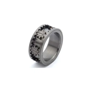 Kinekt Design Gear Ring - Stainless Steel - Original - Gunmetal - Brand New - Picture 1 of 4