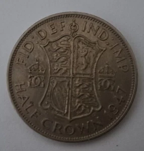 1947 King George V1 Half Crown Coin - Picture 1 of 2