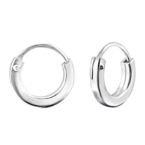 Créoles argent Square 10mm - Foto 1 di 1