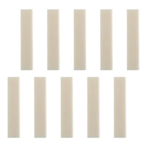 10Pcs Guitar Blank Bone Nut Cattle Bone 52x6x10mm for LP/Folk Classical Guitar - Picture 1 of 12