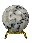 BUTW Moonstone and  Tourmaline Healing 2.9  inch Crystal Sphere with stand 4764K
