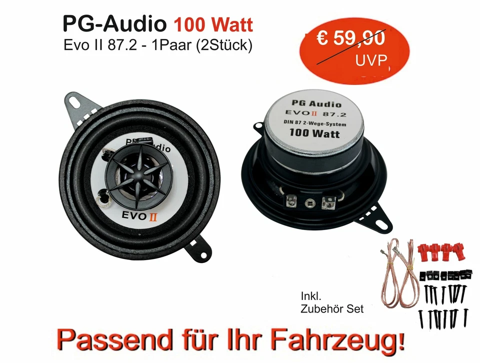 Lautsprecher 8,7cm 2-Wege Koax Coax Armaturenbrett,Fiat Marea,Punto,Punto Cabrio - Bild 1 von 1