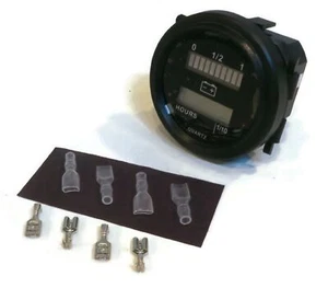 Indicador de batería redondo con kit medidor de horas, B1004 para 12V, 24V, 36V, 48V, 72V - Imagen 1 de 7