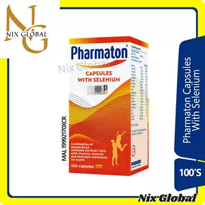 100's PHARMATON Capsules with Ginseng Extract and Selenium - Energy Booster - Picture 1 of 7