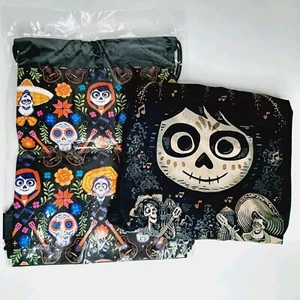 Disney Pixar Coco Womans T-shirt Size XXL & Drawstring Bag Day Of The Dead - Foto 1 di 15