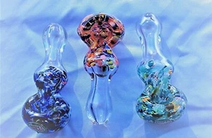 Hannas Bombe Arsch Glas 3" dicke Farbe Fritt gesprenkelt Löffel Pfeife - US-Verkäufer - Bild 1 von 2