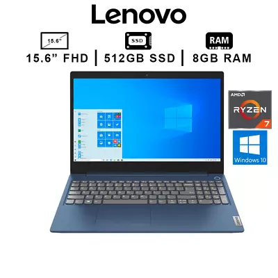 Lenovo IdeaPad 3 15IIL05 Laptop Intel i5 8GB Windows 10 512GB SSD Blue NEW - Image 1 of 3