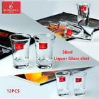 12Pc 38Ml Shot Glass Drink Cup Whiskey Transparent Glass Duarble Liquor Barware