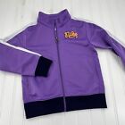 Nike Kids Unisex Mock Neck Logo Zip Up Jacket Purple 6X Long Sleeves