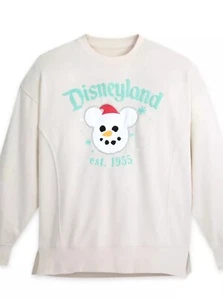 Disney Parks Mickey Snowman Pullover Sweatshirt Women Disneyland 2X Large NWT - Picture 1 of 4